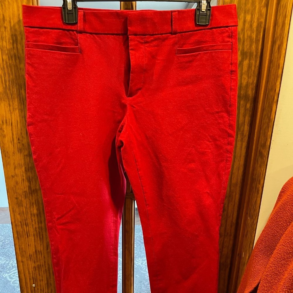 Red, Banana Republic, Sloan Dress pants, Size 10
